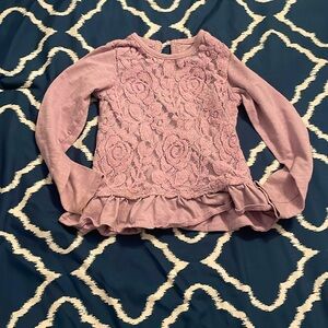 4T purple shirt. Lace front
